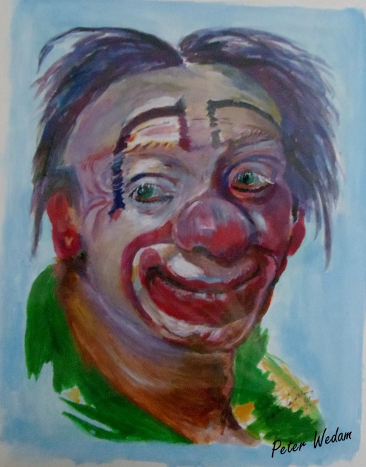 Der lustige Clown-Acryl-klein