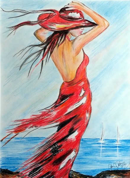 Frau am Meer-70